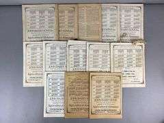 Group of 13 Agricultural Almanacs
