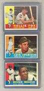 1960 Topps Nellie Fox, Luis Aparicio, and Minnie Minoso Cards