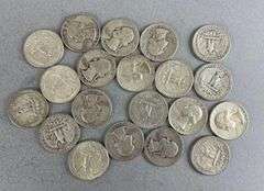 Group of 20 Washington Silver Quarters