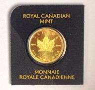 Royal Canadian Mint 1g Maple Leaf .999 Fine Gold Round