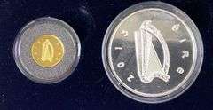 2013 Central Bank of Ireland John F. Kennedy Two-Coin Gold Silver Proof Set