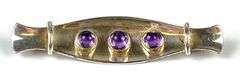 Sterling Silver Amethyst Brooch