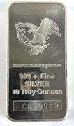 Engelhard Eagle 10 oz .999 Fine Silver Ingot/ Bar