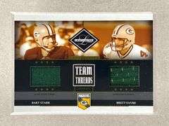 2006 Leaf Limited Team Threads Jerseys Bart Starr and Brett Farve 37/100