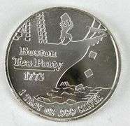 DON'T TREAD ON ME Boston Tea Party 1 oz .999 Fine Silver Round