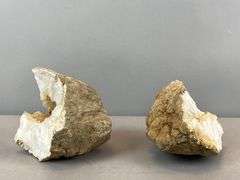 Split Natural Quartz Geode