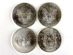 Group of 4 American Silver Eagle