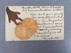 Homemade Halloween Invitation Postcard