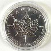 1993 Canada 1 oz .999 Fine Silver Maple Leaf in Cap