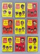 9 - 1962 Topps Baseball Leaders Cards with HOFs