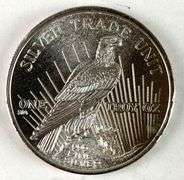 1986 Sunshine Minting Peace Silver Dollar 1 oz .999 Fine Silver Round