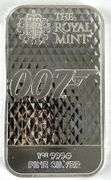 The Royal Mint 007 Diamonds Are Forever 1 oz .999 Fine Silver Ingot/ Bar