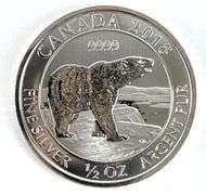 2019 Canada $2 Polar Bear 1/2 oz .999 Fine Silver