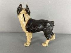 Antique Cast Iron Boston Terrier Bank