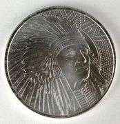 Bullion Works Buffalo Warrior 1 oz .999 Silver Round