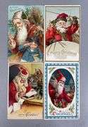 Postcards - 4 Christmas Santa