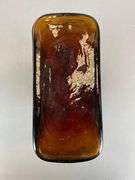 Blenko Burnt Amber Textured Glass Pitcher