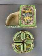 Vintage Japanese Hand-Painted Porcelain Piano Smoking Set
