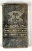 Elemetals Ag 10 oz .999 Fine Silver Ingot/ Bar