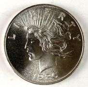 1986 Sunshine Minting Peace Silver Dollar 1 oz .999 Fine Silver Round