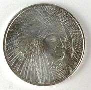 Bullion Works Buffalo Warrior 1 oz .999 Silver Round
