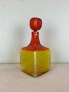 Blenko Amberina Textured Glass Decanter