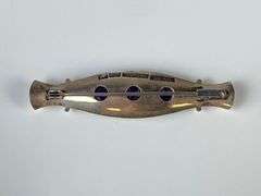 Sterling Silver Amethyst Brooch