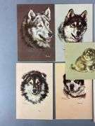 Group of Alaska Cruise Lines Dog Lithograph Menua