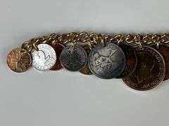 Assorted Coin Charm Bracelet