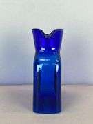 2014 Blenko Walter Blenko Signed Cobalt Textured Glass Double Pitcher