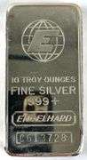 Engelhard 10 oz .999 Fine Silver Ingot/ Bar