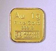 Argor Heraeus 1 Gram .999 Fine Gold Ingot/ Bar