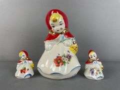 Vintage Hull Little Red Riding Hood Pitcher and Shaker Set