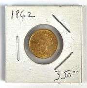 1862 US $1 Indian Princess Head Gold Coin