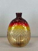 MMA Daisy Diamond Amberina Glass Vase