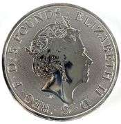 2021 Great Britain 5 Pound The Queens Beasts 2 oz .999 Fine Silver Coin