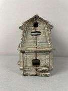 Antique Cast Iron Colonial House Bank