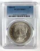 PCGS Graded 1884-O US $1 Morgan Silver Dollar MS63