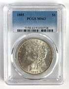 PCGS Graded 1885 US $1 Morgan Silver Dollar MS63