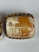 Group of 3 Large Landscape Cameo Brooches