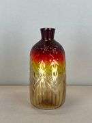 MMA Daisy Diamond Amberina Glass Vase