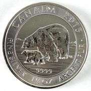 2015 Canada $8 Polar Bear 1.5 oz .999 Fine Silver Round