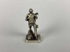 Gold Spartan Dont Tread On Me-Seal P .9 oz .999 Silver Figure