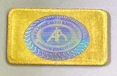 Alton Rafinerisi 1 Gram .999  Gold Ingot/ Bar