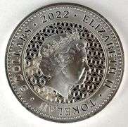 2022 Tokelau $5 Bull and Bear 1 oz .999 Fine Silver Coin
