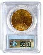 PCGS Graded 1908 US $20 Gold St Gaudens  MS63