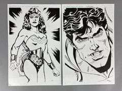 Group of 4 Signed Original Comic Book Artworks