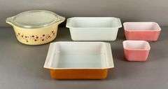 Group of 5 Pyrex Glass Ovenware Dishes