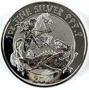 2021 Great Britain 2 Pound The Valiant 1 oz .999 Fine Silver Coin