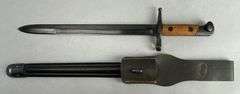 1942 Italian Carcano Model 41 Rifle Bayonet with Scabbard and Frog